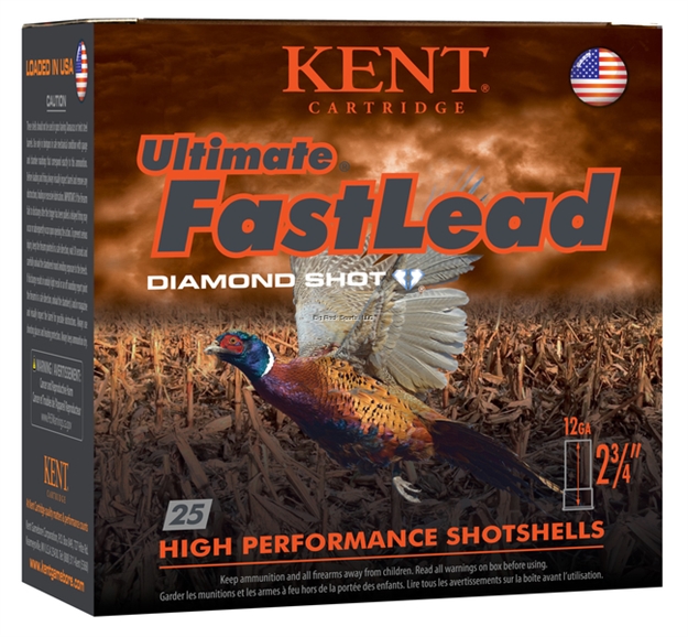 Picture of Kent Cartridge Ultimate Fast Lead Diamond Shot Upland Shotshell 12 Ga, 2-3/4 In, No. 5, 1-1/4Oz, 3-3/4 Dr, 1350 Fps K122UFL36-5