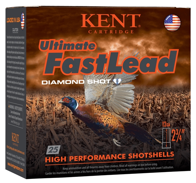 Picture of Kent Cartridge Ultimate Fast Lead Diamond Shot Upland Shotshell 12 Ga, 2-3/4 In, No. 6, 1-1/2Oz, 4-1/4 Dr, 1420 Fps K122UFL42-#6 656308402062