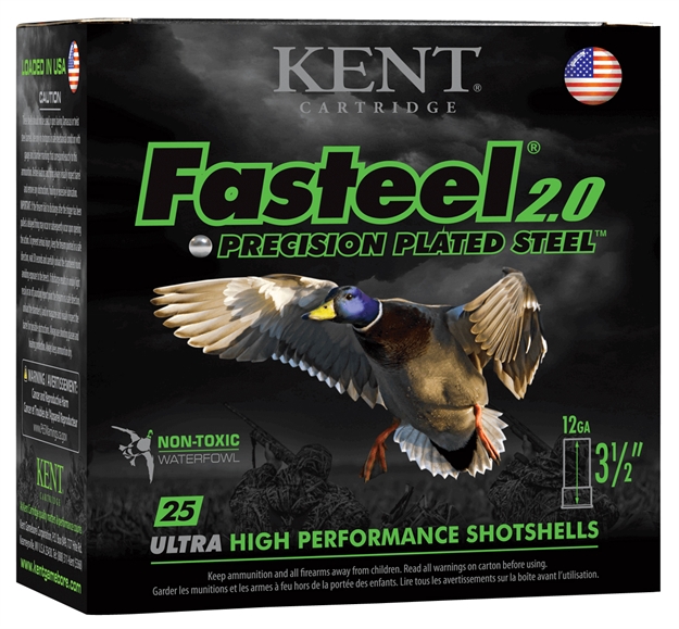 Picture of  Kent Cartridge K1235fs403 Fasteel 2.0  12 Gauge 3.50" 1 3/8 OZ 3 Shot 25 Per Box/ 10 Case 656308006529