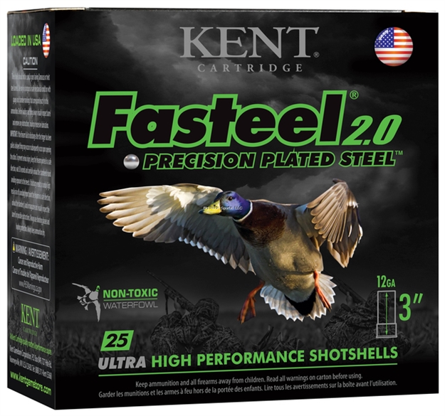 Picture of Kent Cartridge Fasteel 2.0 Precision Plated Steel 12 GA 3" 1 1/4Oz. #4 Shot 1500Fps 25Bx K123FS364