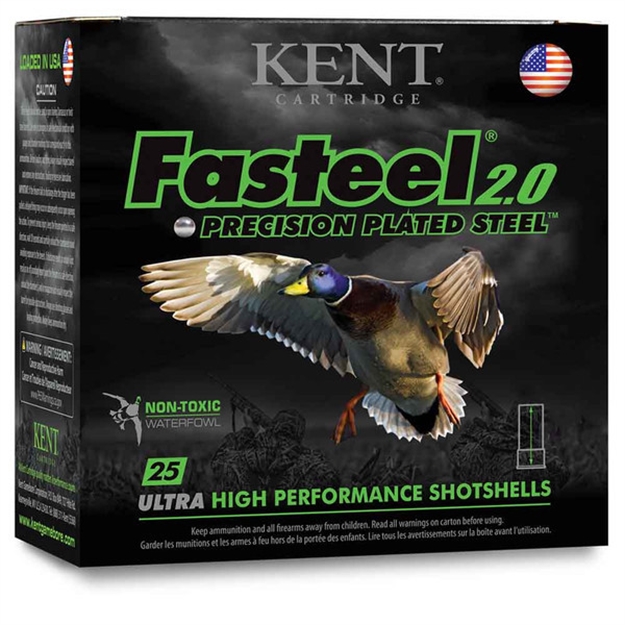 Picture of Kent Cartridge Fasteel 2.0 Precision Plated Steel 12 GA 3" 1 3/8Oz. BB Shot 1300Fps 25Bx K123FS40BB