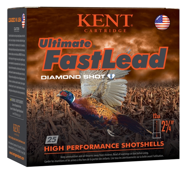 Picture of Kent Cartridge Ultimate Fast Lead Diamond Shot Upland Shotshell 12 Ga, 3 In, No. 6, 1-3/4Oz, 4-1/4 Dr, 1330 Fps K123UFL50-6 656308402369
