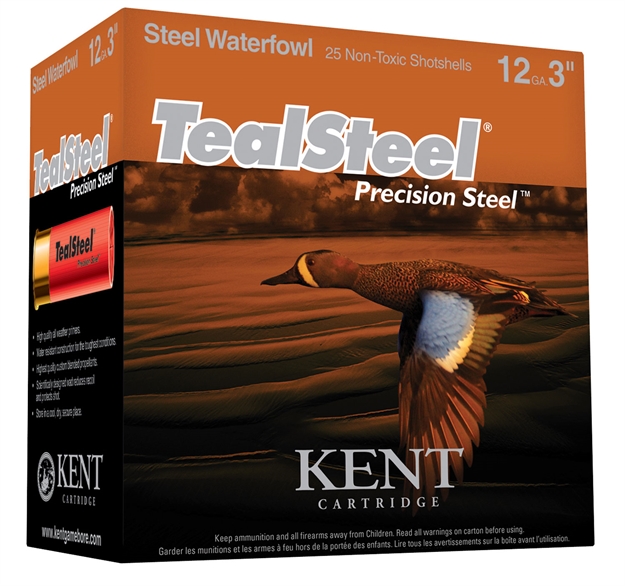 Picture of Kent Cartridge Kts123365 Teal Steel Waterfowl 
12 Gauge 3" 1-1/4 OZ 5 Shot 25 Bx/ 10 CS