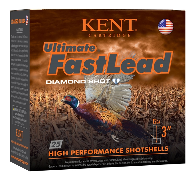 Picture of Kent Cartridge Ultimate Fast Lead Diamond Shot Upland Shotshell 12 Ga, 3 In, No. 4, 1-3/4Oz, 4-1/4 Dr, 1330 Fps K123UFL50-4