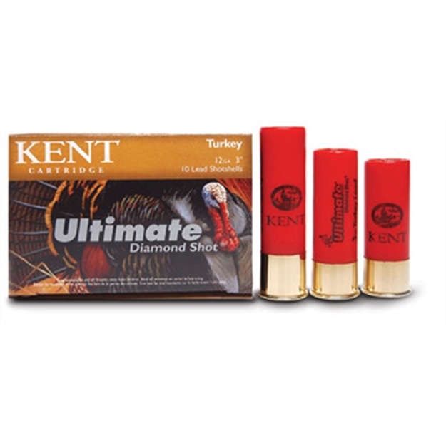 Picture of Kent Cartridge Ultimate Diamond Shot Turkey Shotshell 12 Ga, 3-1/2 In, No. 5, 2-1/4Oz, Max Dr, 1200 Fps C1235TK63-5 656308990057
