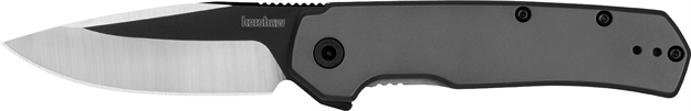 Picture of  Kershaw 1411 Thermal  Edc 2.95" Folding Drop Point Plain Black Oxide W/Satin Grinds 8Cr13mov SS Blade, Gray Pvd Stainless Steel Handle, Includes Pocket Clip