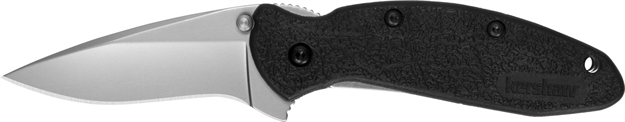 Picture of  Kershaw 1620 Scallion  2.40" Folding Flipper Plain Bead Blasted 420Hc SS Blade Black Glass-Filled Nylon Handle Includes Pocket Clip 087171162003