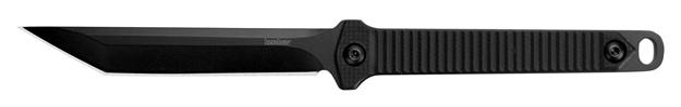 Picture of  Kershaw 4008X Dune  3.80" Fixed American Tanto Plain Black Oxide 3Cr13mov SS Blade Black Glass-Filled Nylon Handle Includes Lanyard/Sheath
