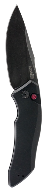 Picture of  Kershaw 7100Bw Launch 1 3.40" Folding Drop Point Plain Black Oxide Blackwash Cpm 154 Ss, Blade Black Aluminum Handle