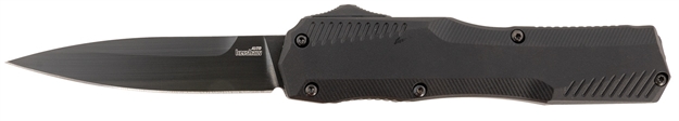 Picture of  Kershaw 9000Blk Livewire  Automatic 3.30" Otf Spear Point Plain Black Dlc Cpm Magnacut Steel Blade, Black Anodized Aluminum Handle, Includes Pocket Clip