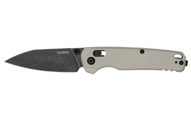 Picture of  Kershaw 6105 Bel Air  3" Folding Reverse Tanto Plain Blackwash Cpm Magnacut Steel Blade, Bright Nickel Cerakote Aluminum Handle 087171066073