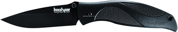 Picture of Kershaw Blackout Liner Lock 3 1/4" Black Blade Clampack