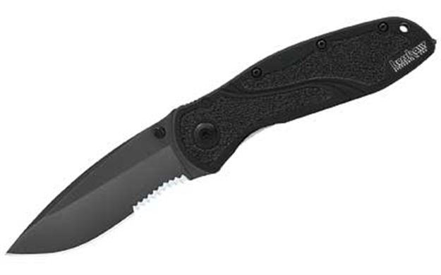 Picture of Kershaw Blur Glassbreaker Assisted Opening Folding Knife, 3.4" Blade, Black 1670GBBLKST