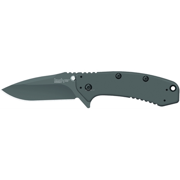 Picture of  Kershaw 1555Tix Cryo  2.75" Folding Drop Point Plain Gray Tin 8Cr13mov SS Blade Gray Pvd Stainless Steel Handle Clamshell Packaging 087171033693