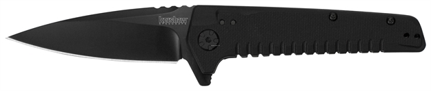 Picture of Kershaw Fatback Folding Knife, Assisted Opening, Steel-Black Oxide Finish, Black Nylon Handle