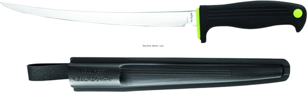 Picture of  Kershaw 1259X Clearwater  9" Fixed Fillet Plain Satin 420J2 SS Blade Black Co-Polymer Handle Includes Sheath