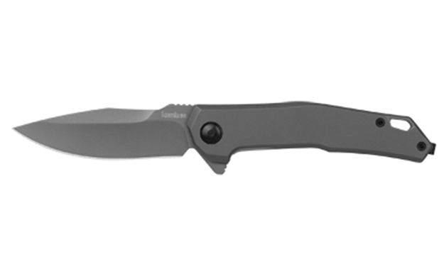 Picture of  Kershaw 5570 Helitack  3.26" Flipper Drop Point Plain Gray Pvd Coated 8Cr13mov SS Blade, Gray Pvd Stainless Steel Handle 087171066370