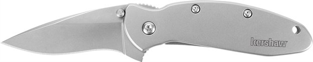 Picture of  Kershaw 1620Fl Scallion  2.40" Folding Drop Point Plain Bead Blasted 420Hc SS Blade/Bead Blasted 410 Stainless Steel Handle Includes Pocket Clip