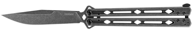Picture of Kershaw Lucha Blackwash Flip  Knife, 4.6" Blade, 10.25" Oal, Latch Lock 5150BW
