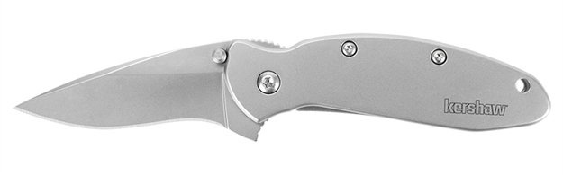 Picture of  Kershaw 1620Fl Scallion  2.40" Folding Drop Point Plain Bead Blasted 420Hc SS Blade/Bead Blasted 410 Stainless Steel Handle Includes Pocket Clip