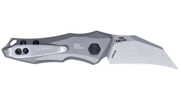Picture of  Kershaw 7350 Launch 10 1.90" Folding Hawkbill Plain Stonewashed Cpm 154 SS Blade Gray Anodized Aluminum Handle Includes Pocket Clip 087171055220