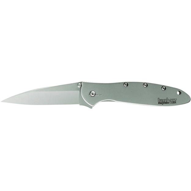 Picture of Kershaw Leek Assisted Opening Folding Knife, 3" Drop Point Blade, Stainless Handle, Clam