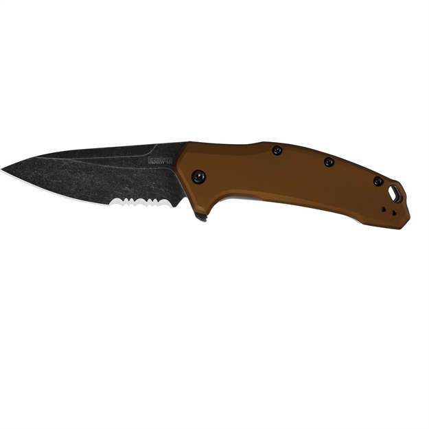 Picture of Kershaw Link Assisted 3.25In Blackwash Combo Bronze Handle