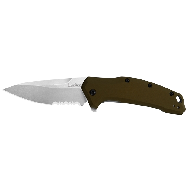 Picture of Kershaw Link Assisted 3.25In Stonewash Combo Bronze Handle