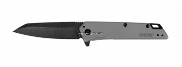 Picture of Kershaw Misdirect Folding Knife Assisted, 2.9" Blade, Stainless Steel Bead Blasted Handle, Blackwash Blade, Clampack