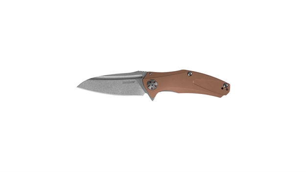 Picture of Kershaw 7006Cu Natrix XS 2.75" Folding Drop Point Plain Stonewashed D2 Steel Blade Copper Handle Includes Pocket Clip 7006CJ