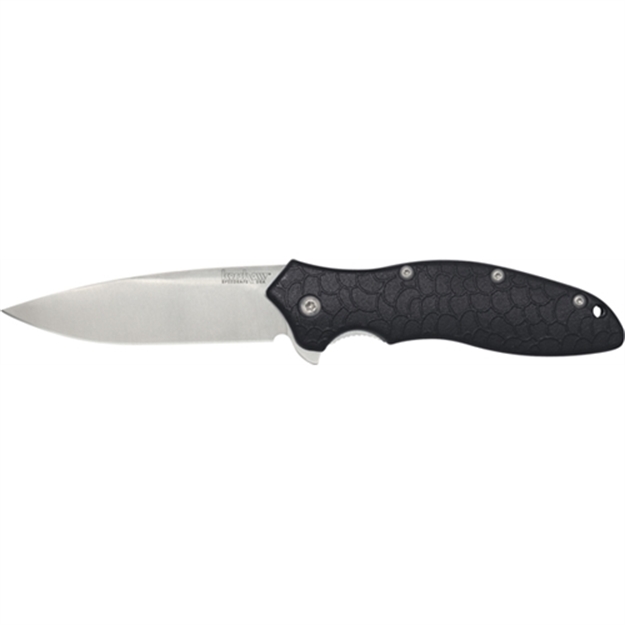 Picture of  Kershaw 1830 Oso Sweet  3" Flipper Drop Point Plain Satin 8Cr13mov SS Blade, Black Gfn Handle, Includes Pocket Clip
