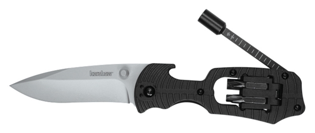 Picture of Kershaw Select Fire Folding Knife/Multi-Tool, Liner Lock 3-3/8" Blade, Hexhead Bit And 4 Screwdriver Bits 1920 087171030319