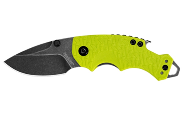 Picture of Kershaw Shuffle Multifunction Folding Knife, 2.4" Blade, Liner Lock, Screw Driver, Bottle Cap Opener, Green Blackwash 8700LIMEBW