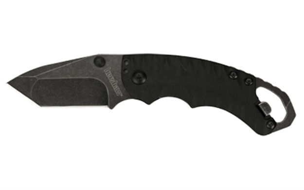 Picture of  Kershaw 8750Tblkbw Shuffle II 2.60" Folding American Tanto Plain Black Oxide 8Cr14mov SS Blade Black Glass-Filled Nylon Handle Includes Pocket Clip 087171039367