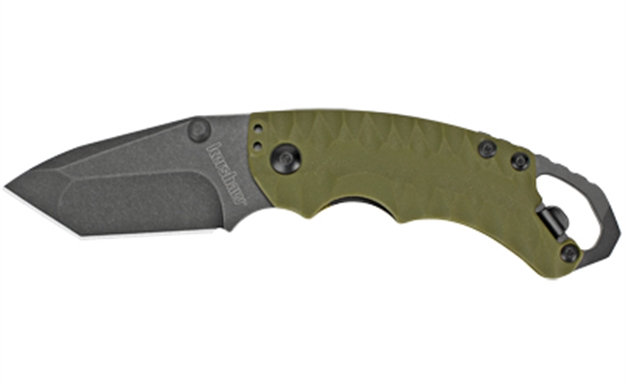 Picture of Kershaw Shuffle Multifunction Folding Knife, 2.25" Tanto Blade, Liner Lock, Screw Driver, Bottle Cap Opener, Olive/Blackwash 8750TOLBW 087171048345
