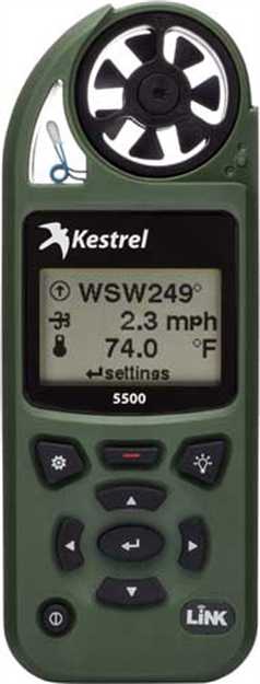 Picture of Kestrel 5500 Weather Meter W/ Link And Vane Mount Olive Drab 0855LVOLV