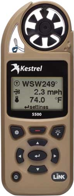 Picture of Kestrel Ballistics 5500 Weather Meter W/ Link And Vane Mount Desert Tan
