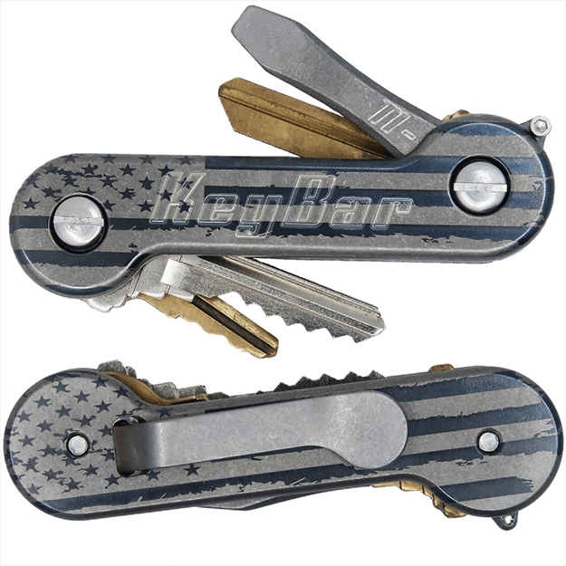 Picture of Keybar Distressed American Flag Titanium