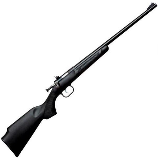 Picture of  Crickett Ksa2240 Youth  22 LR 1Rd 16.12" Blued Barrel & Receiver, Fixed Front/Adjustable Rear Peep Sights, Black Synthetic Stock W/11.5" Lop, Rebounding Firing Pin Safety