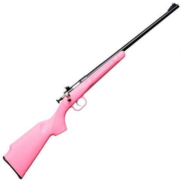 Picture of  Crickett Ksa2220 Youth  22 LR 1Rd 16.12" Blued Single Shot Barrel, Blued Stainless Steel Receiver, Pink Fixed Synthetic Stock, Right Hand 611613022206