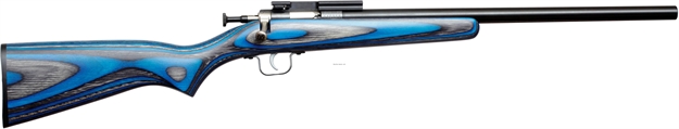 Picture of Keystone Crickett Bolt Action Youth Rifle, 22 Lr, Single Shot, 1/2X28 Threaded Bull Barrel, EZ Loader, Mount, Blue Lam, Blued Bbl