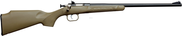 Picture of Keystone Crickett Bolt Action Youth Rifle, 22Wmr, Single Shot, 16.125" Blued Barrel, EZ Loader, Scope Mount, Tan Stock