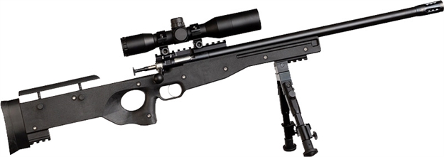 Picture of  Crickett Ksa2159 Cpr Complete Package Youth 22 LR 1Rd 16.12" Threaded Bull Barrel W/Muzzle Brake, Adjustable Cheek Comb Synthetic Stock, 10 3/8"-11 1/8" Lop, Integrated Buttstock & Forend Crickettinny