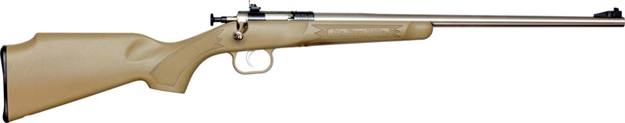 Picture of  Crickett Ksa2243 MY First Rifle  Youth 22 LR 1Rd 16.13" Stainless Steel Barrel, Blued Drilled & Tapped Receiver, Desert Tan W/Webbing Fixed Synthetic Stock, Right Hand