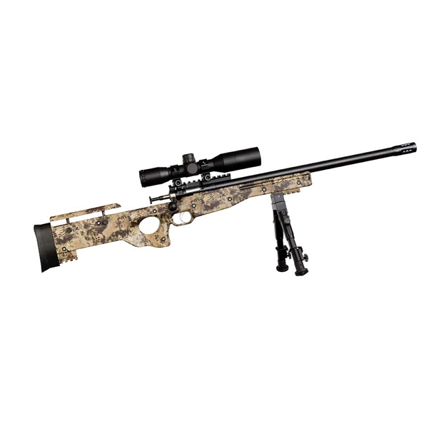 Picture of  Crickett Ksa2151 Cpr Complete Package Youth 22 LR 1Rd 16.12" Threaded Bull Barrel W/Muzzle Brake, Adjustable Cheek Comb Kryptek Camo Synthetic Stock, Integrated Buttstock & Forend Crickettinny Rails, 611613021513