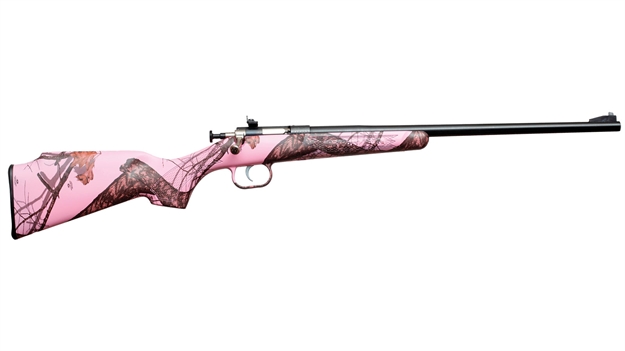 Picture of Crickett, Keystone Youth Rifle, 22Wmr, Single Shot, 16.125" Blued Barrel, EZ Loader, Scope Mount, MO Pink Blaze Stock
