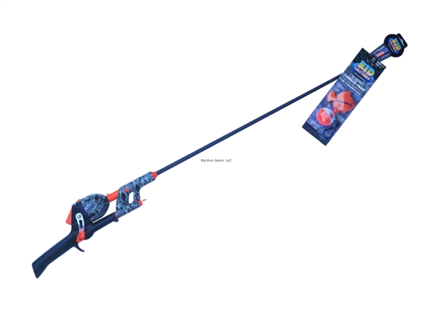 Picture of Kid Casters Black/Orange Camo NO Tangle Fishing Combo With Bobber, Practice Casting Plug