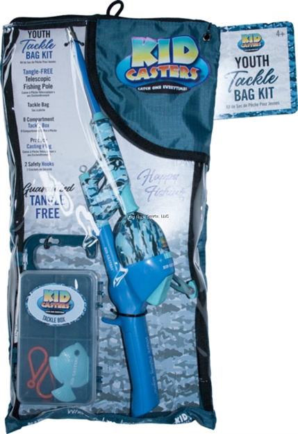 Picture of Kid Casters Blue Camo NO Tangle Fishing Combo With Bobber, Practice Casting Plug
