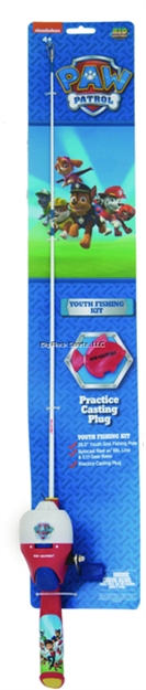 Picture of Kid Casters Paw Patrol Boys Youth Fishing Kit, 29.5" Pole, Spincast Reel, 6Lb Line, 3.1:1 Gear Ratio, Practice Casting Plug PPREG17 857664006257