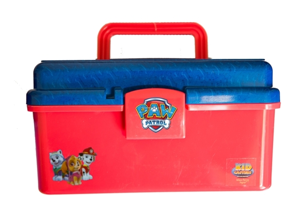 Picture of Kid Casters Paw Patrol Youth Tackle Box, Removeable Tray, Easy Snap Lock - Red And Blue